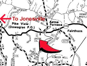 Map of Aetna Union Baptist Church