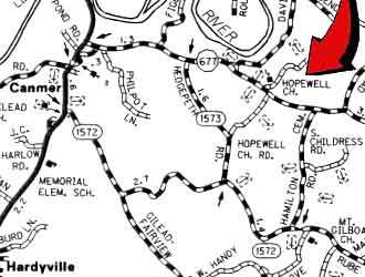 Hopewell Cumberland Presbyterian Church Map