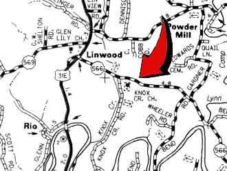 Knoxes Creek Baptist Church Map